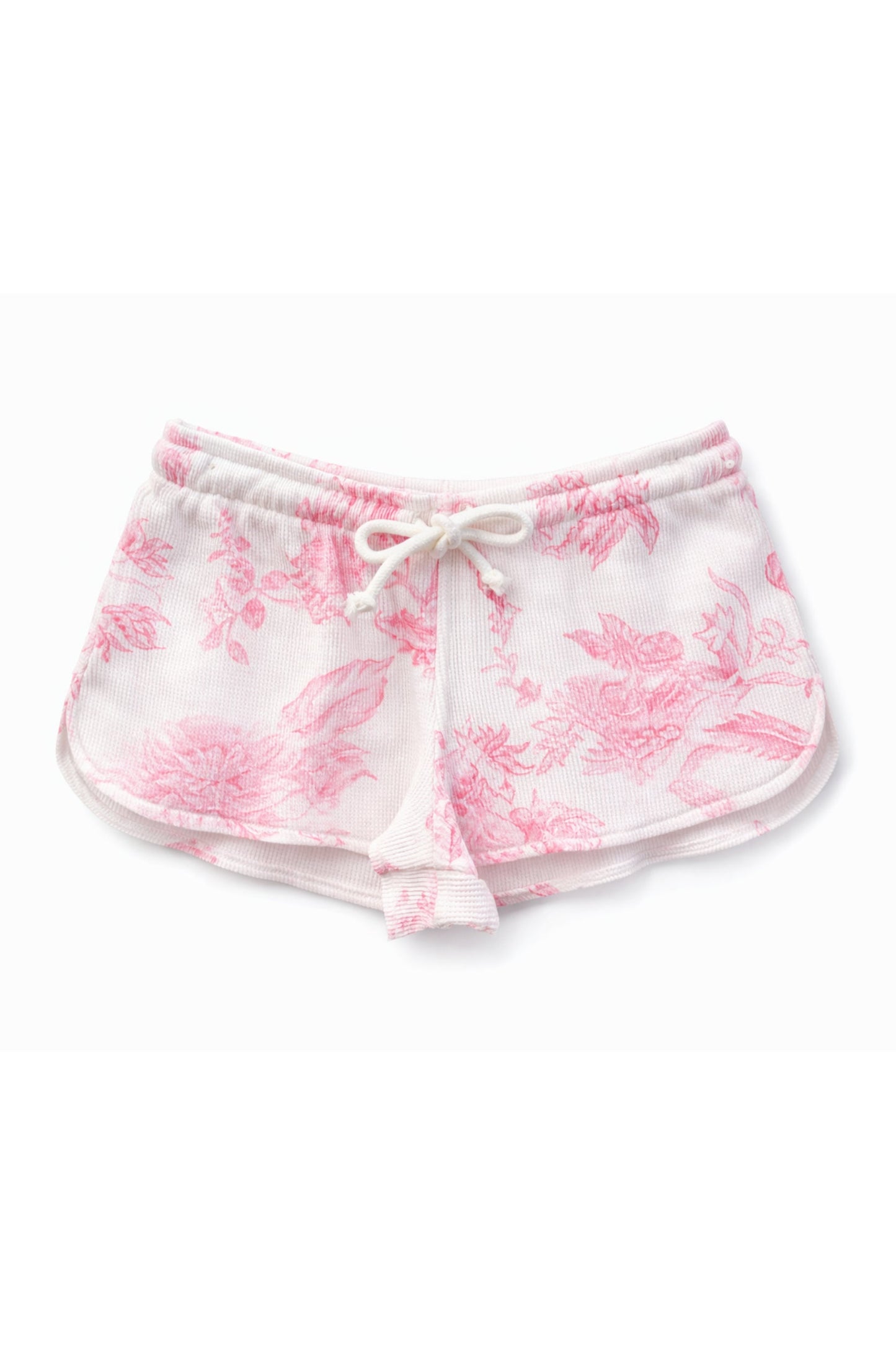 JUNIOR BRYNN WAFFLE PRINTED LOUNGE SHORTS
