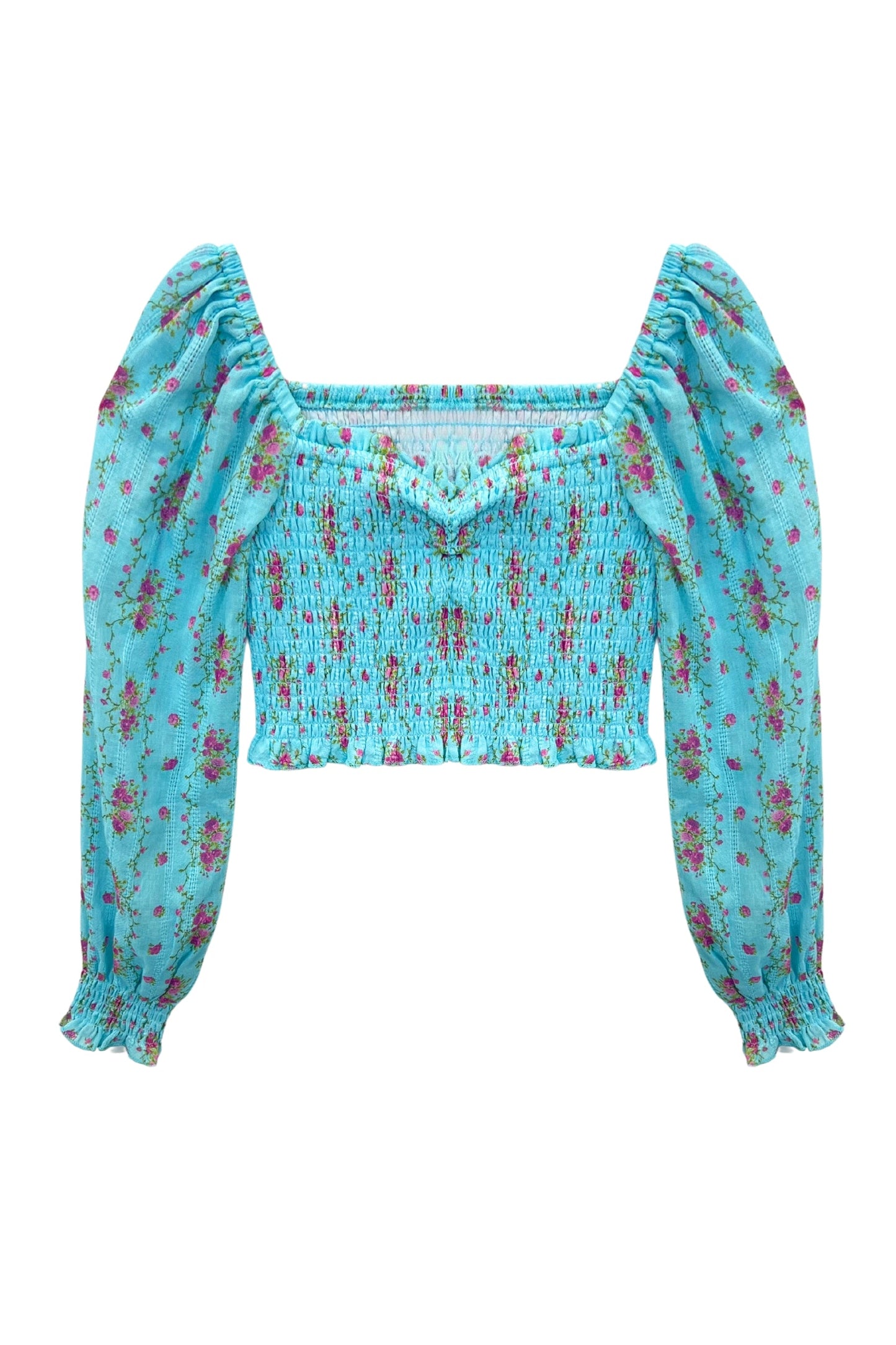 JUNIOR CHLOE PRINTED LONG SLEEVE TOP - FINAL SALE