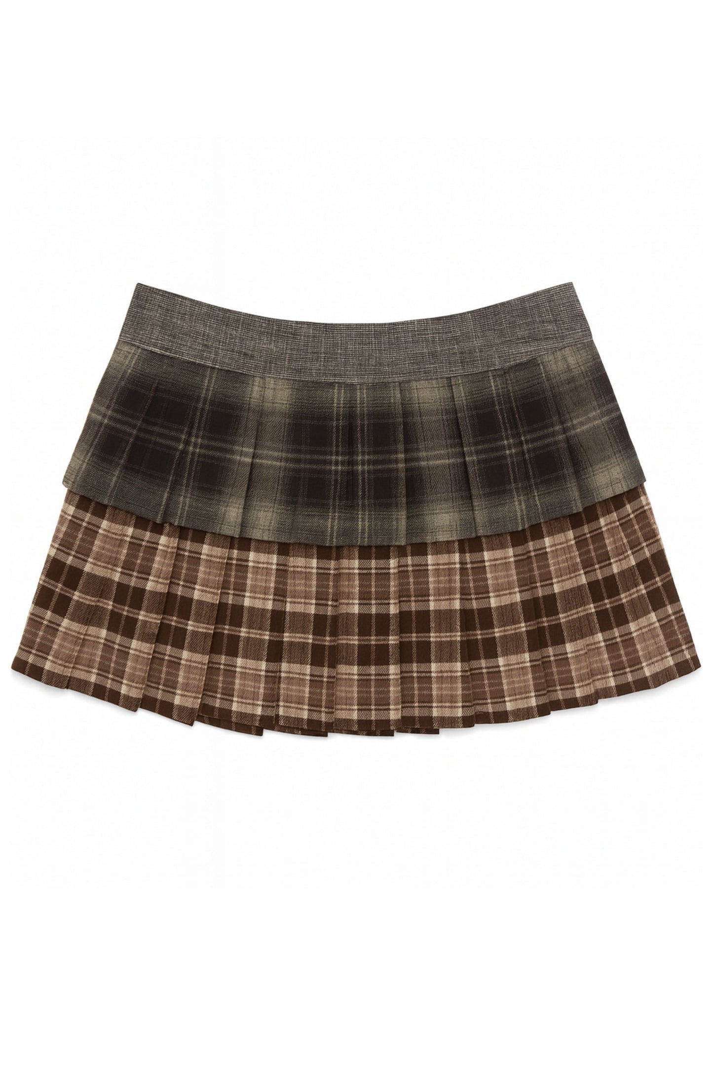 TWEEN RAQUEL TIERED MIXED PLAID SKIRT