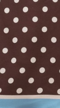 Ravenna Button Up Shirt and Shorts Set - Brown Polka