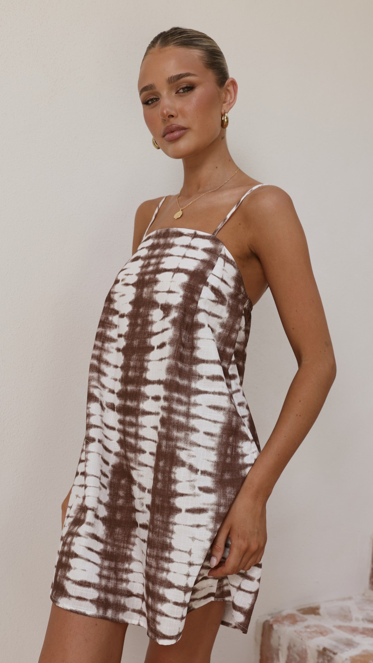 Bethani Mini Dress - Chocolate Tie Dye