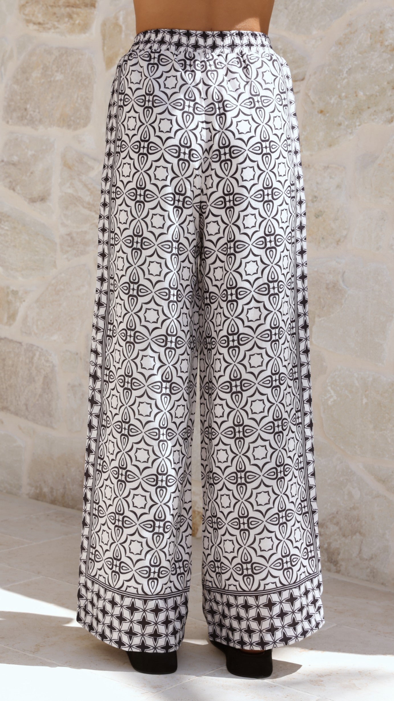 Ollie Pants - Black / White Print