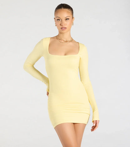 Remarkable Allure Long Sleeve Mini Dress