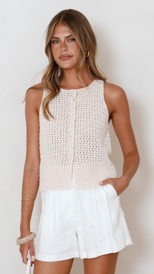 Poppy Knit Top - Sand