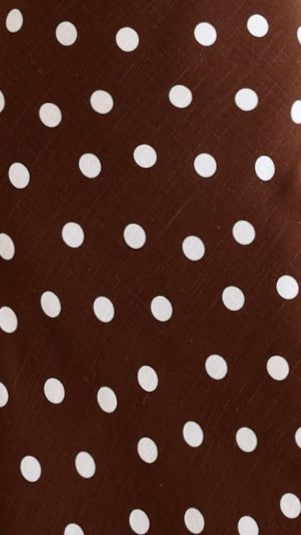 Rayne Maxi Dress - Brown/White Polka