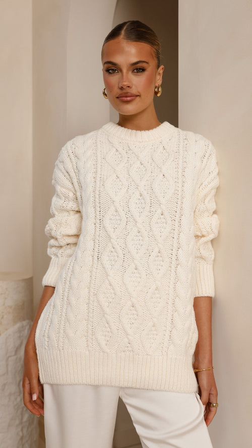 Valentina Knit Sweater - Cream