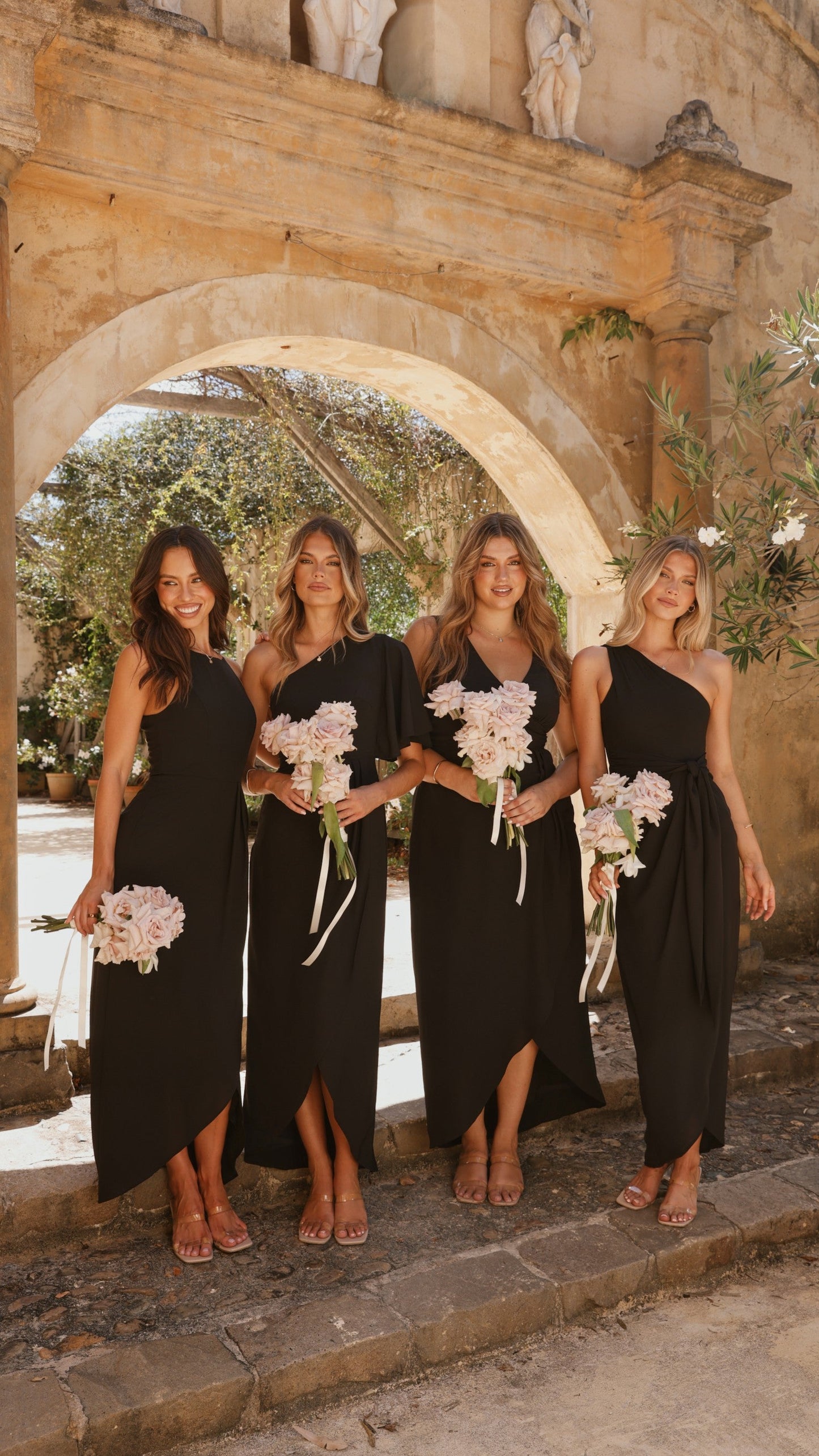 Pamela V Neck Maxi Dress - Black