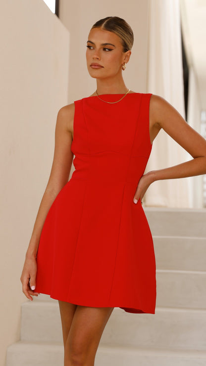 Rafiki Mini Dress - Red