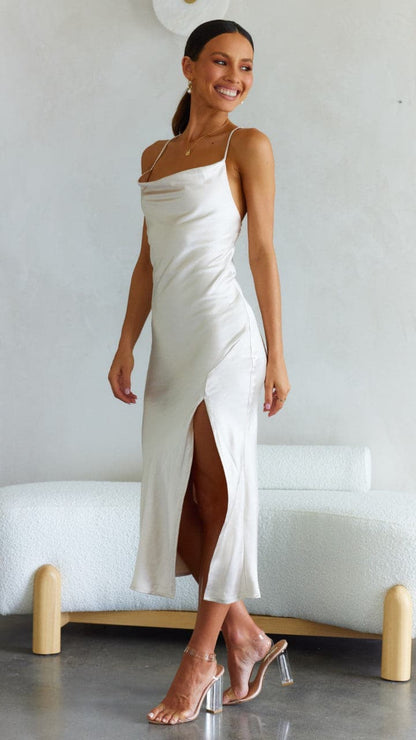 Scarlette Midi Dress - Champagne