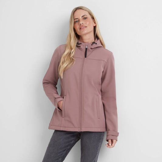 Keld Womens Shower Resistant Hooded Softshell Jacket - Mauve
