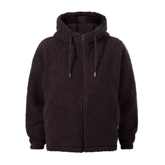 Olivia Womens Relaxed Fit Sherpa Fleece - Chocolate Brown