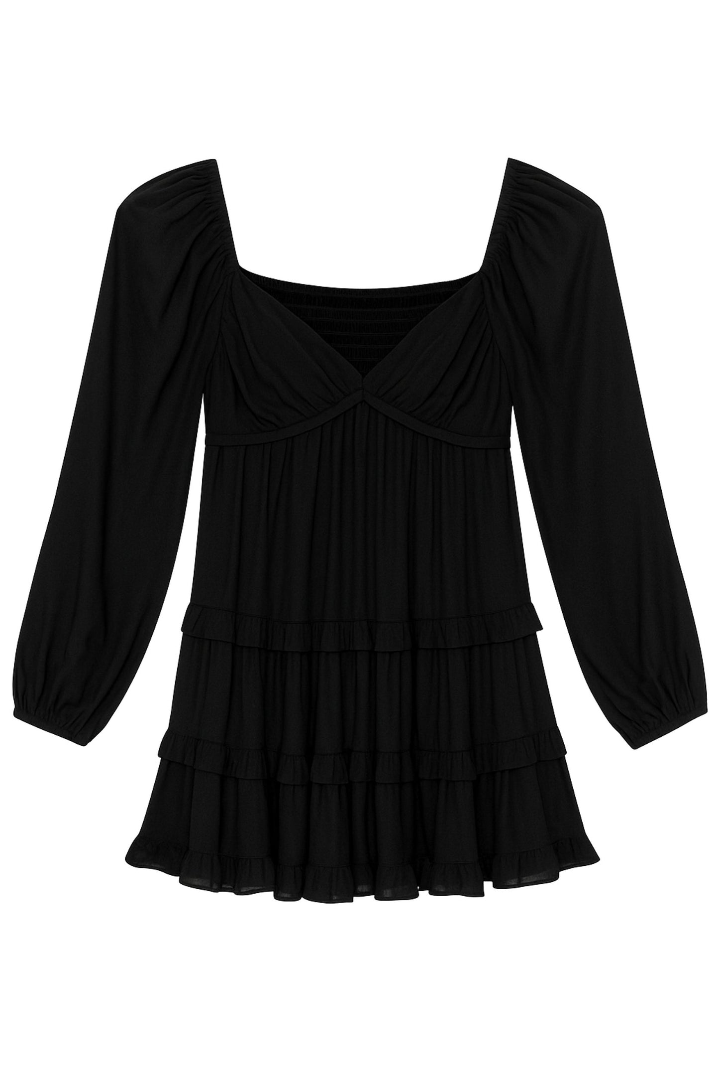 JUNIOR ANNALISE SOLID TWIST FRONT LONG SLEEVE DRESS - FINAL SALE