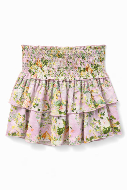 JUNIOR BIANCA PRINTED TIERED RUFFLE SKIRT
