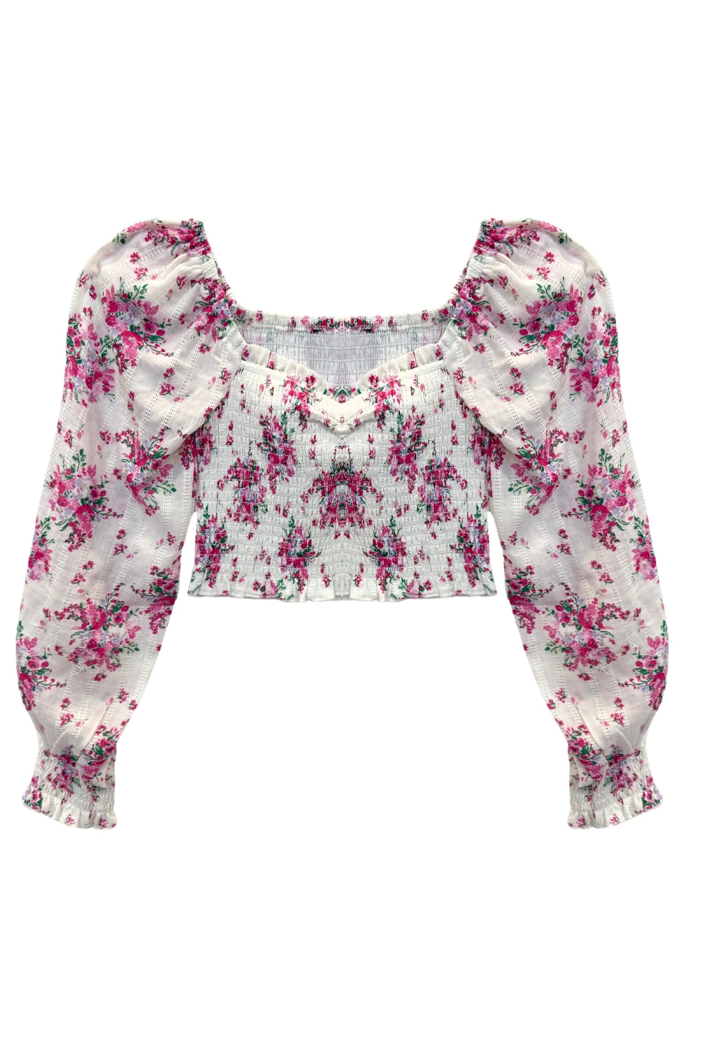 JUNIOR CHLOE PRINTED LONG SLEEVE TOP - FINAL SALE