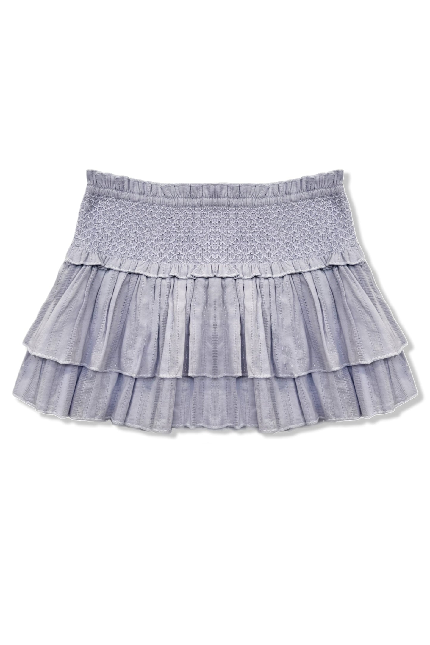 TWEEN DOMINIQUE SOLID SMOCKED WAIST RUFFLE SKORT - FINAL SALE