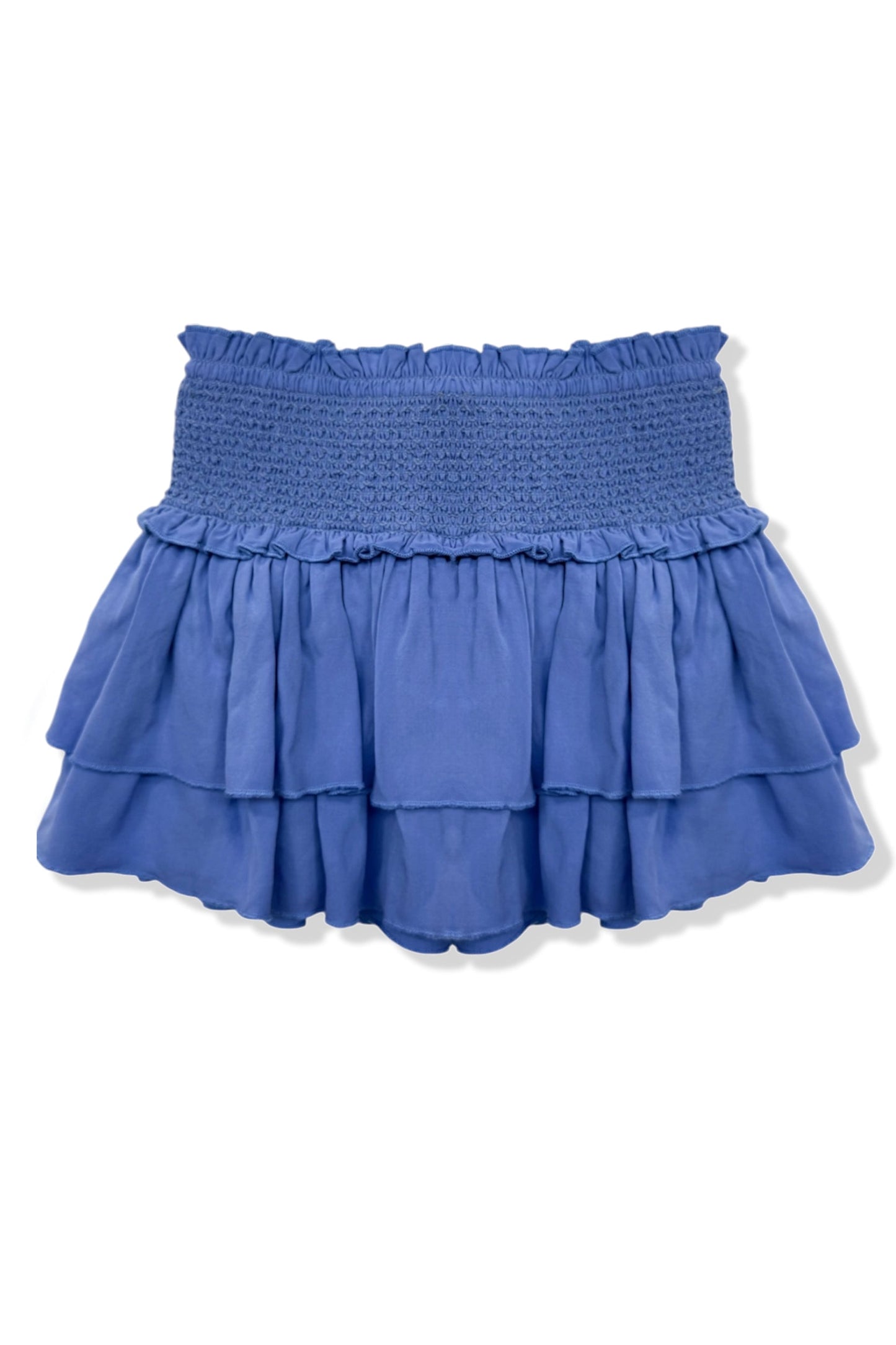 TWEEN DOMINIQUE SOLID SMOCKED WAIST RUFFLE SKORT - FINAL SALE