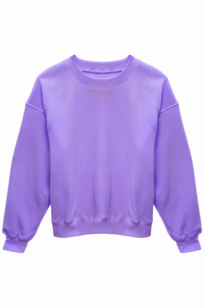 JUNIOR DYLAN SOLID OVERSIZED CREW SWEATSHIRT - FINAL SALE
