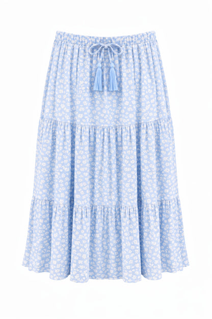 TWEEN ESME PRINTED TIERED MAXI SKIRT