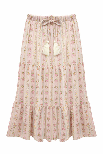 TWEEN ESME PRINTED TIERED MAXI SKIRT