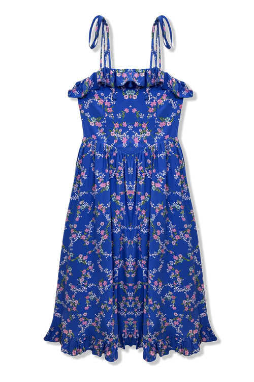 JUNIOR IVY PRINTED TIE SHOULDER MAXI DRESS - FINAL SALE