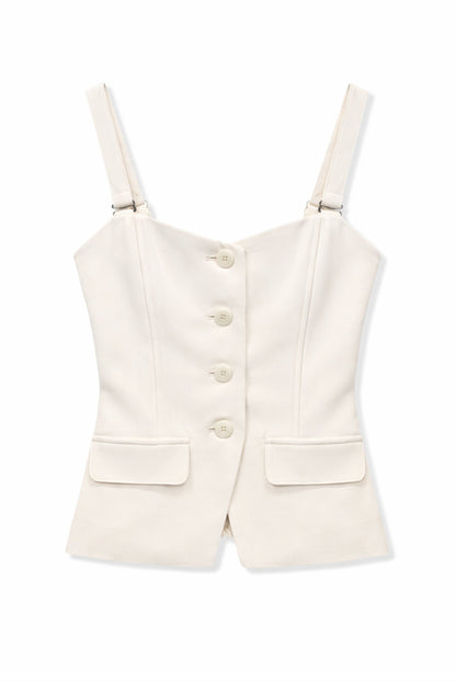 TWEEN JILLIAN SWEETHEART BUTTON FRONT TOP