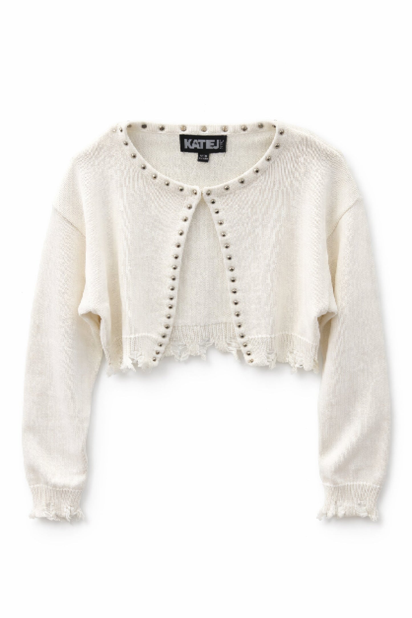TWEEN KAT DISTRESSED SWEATER W/STUDS