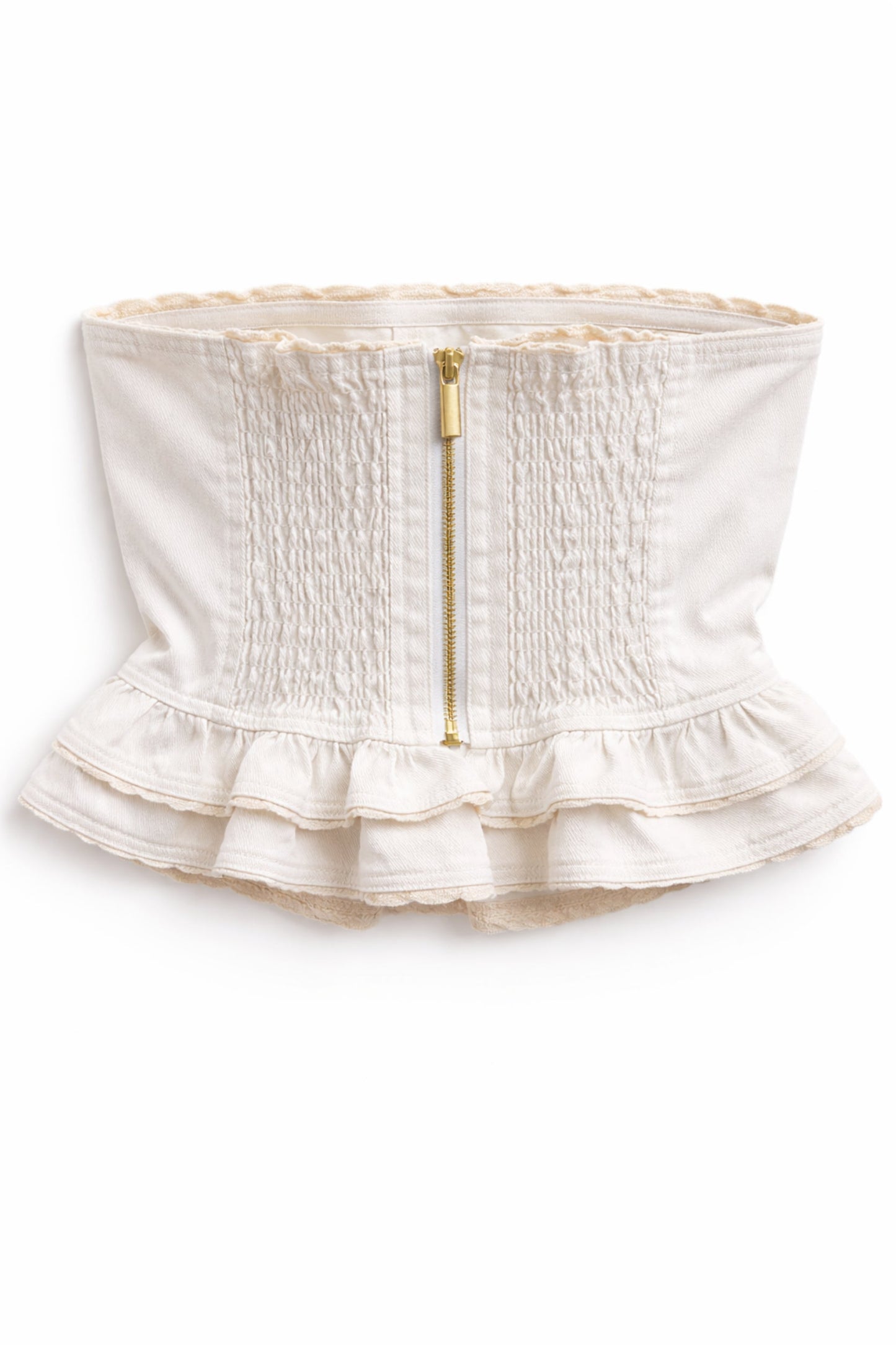 TWEEN KAUAI DENIM LACE TRIM BUSTIER