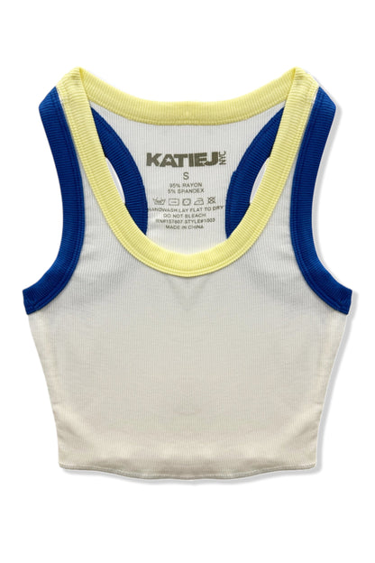 JUNIOR LIVI RIBBED TANK - MULTI TRIM