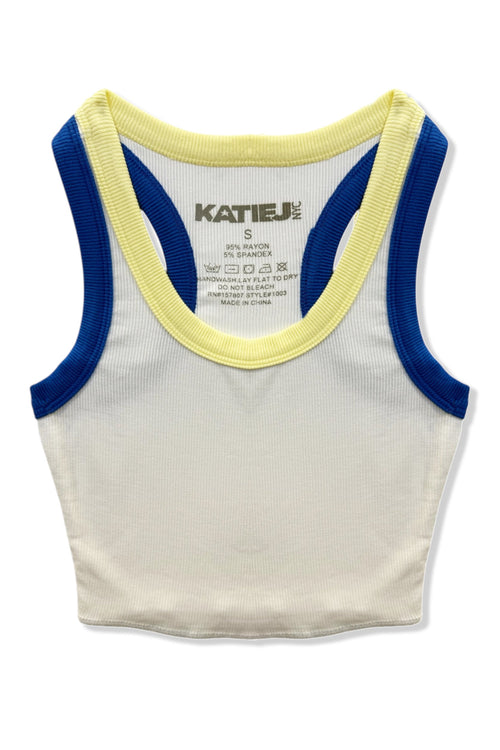 JUNIOR LIVI RIBBED TANK - MULTI TRIM