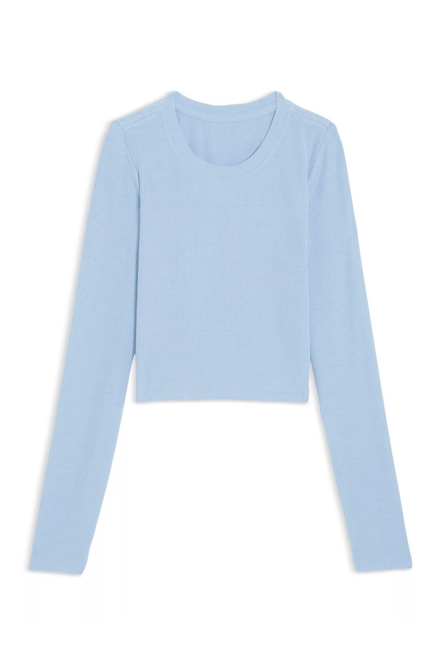 JUNIOR LIVI SOLID RIBBED LONG SLEEVE TEE