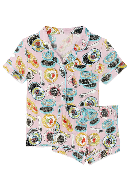 TWEEN LYNN PRINTED SHORTS LOUNGE SET
