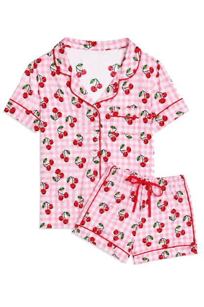 TWEEN LYNN PRINTED SHORTS LOUNGE SET