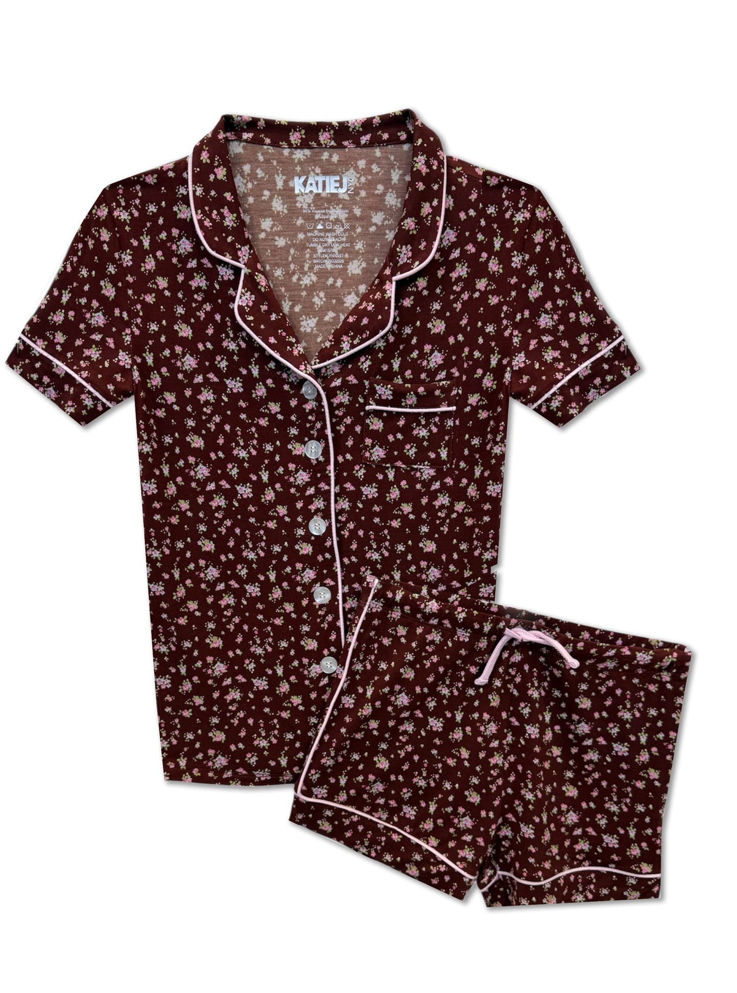 TWEEN LYNN PRINTED SHORTS LOUNGE SET