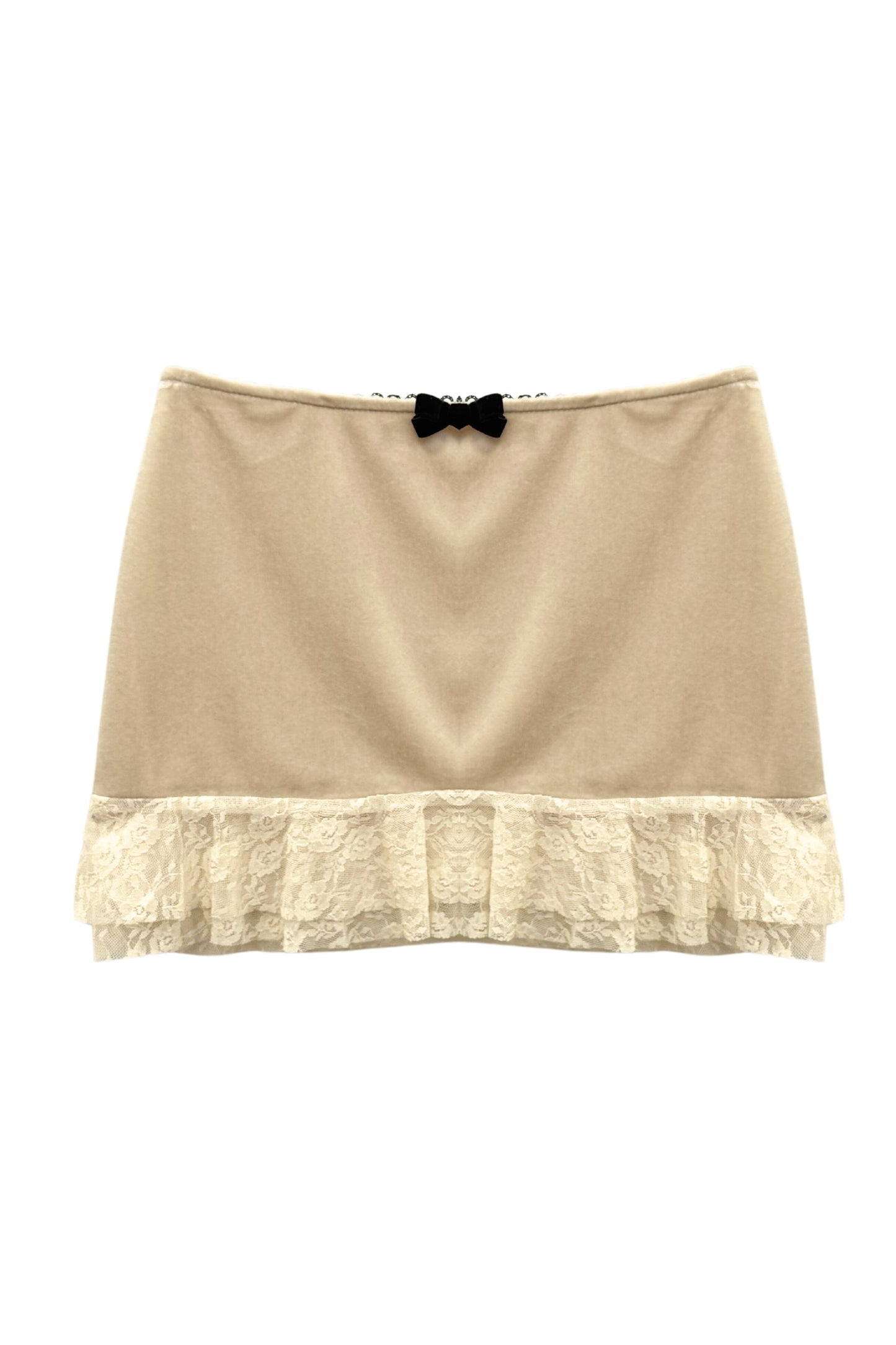 JUNIOR MAEVE LACE/ VELVET COMBO SKIRT
