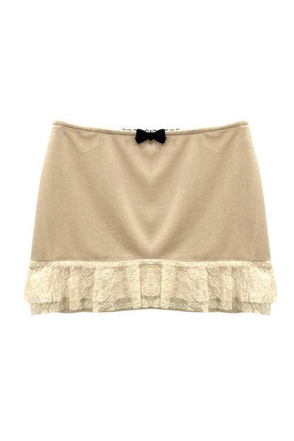 JUNIOR MAEVE LACE/ VELVET COMBO SKIRT