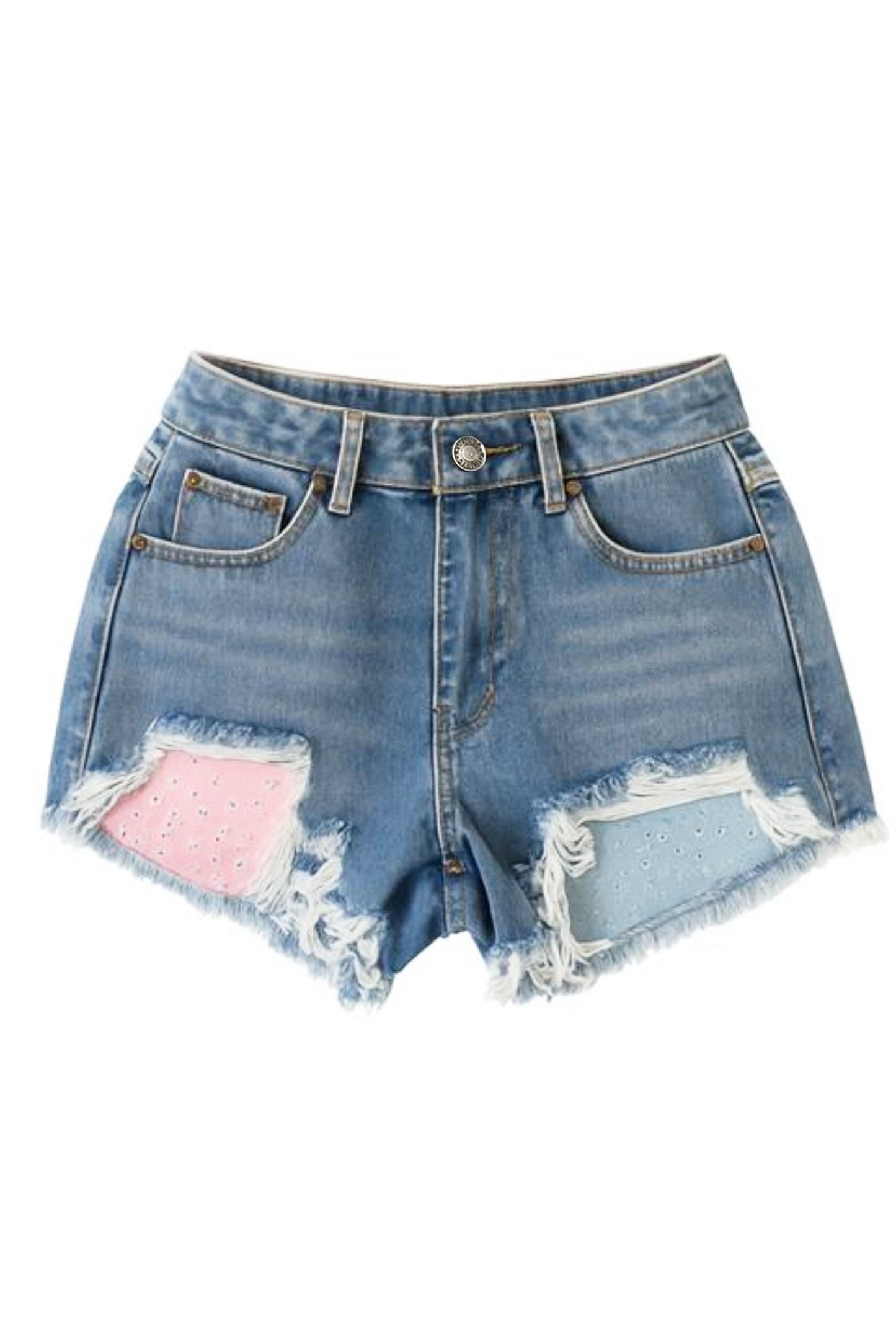 TWEEN MALIBU DENIM SHORTS PRINTED POCKET