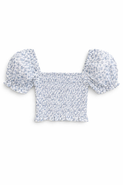 TWEEN MARLEE PRINTED PUFF SLEEVE TOP