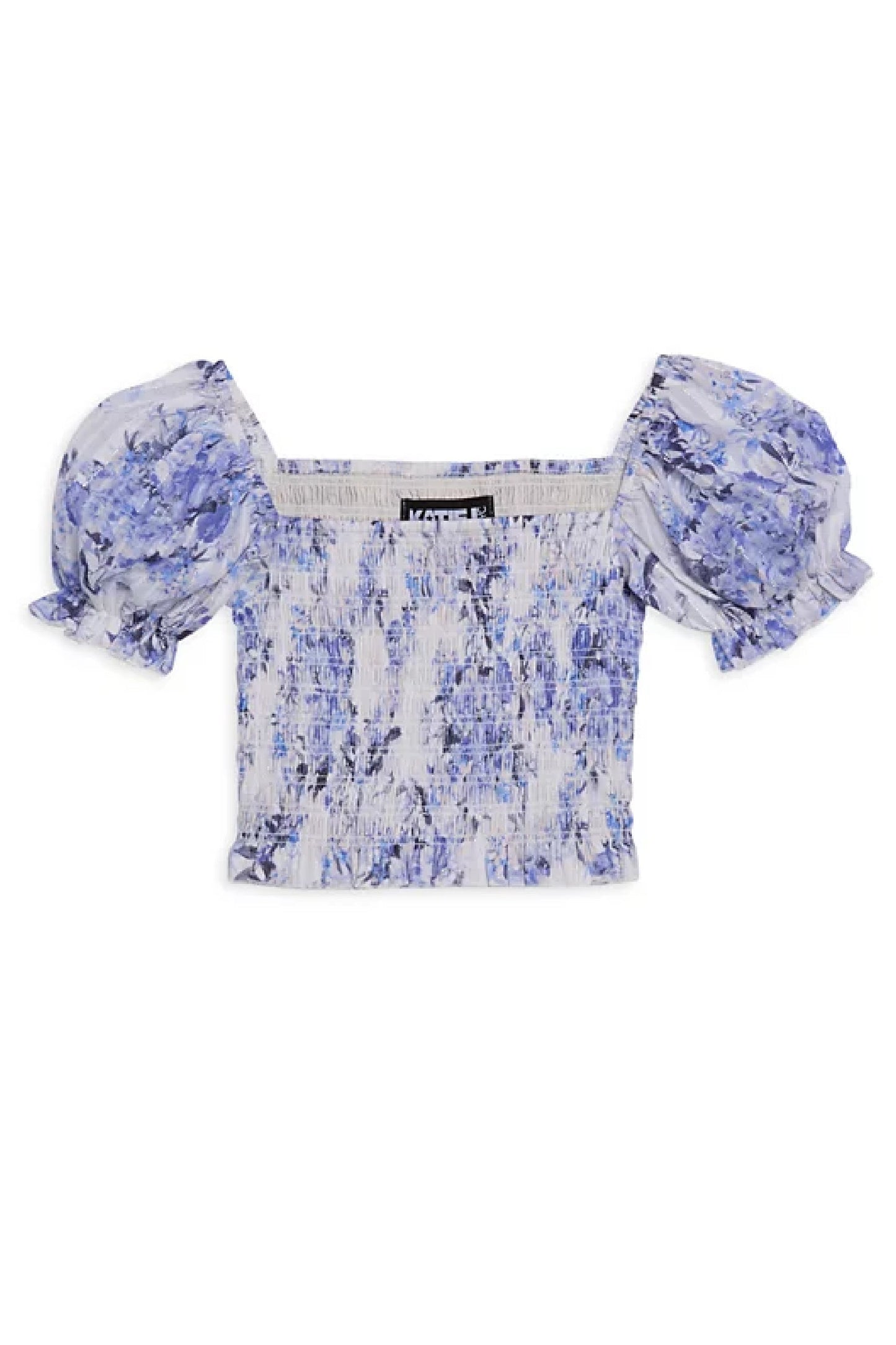 TWEEN MARLEE PRINTED PUFF SLEEVE TOP
