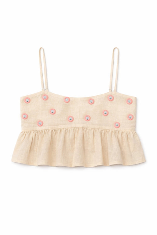 JUNIOR MEENA EMBROIDERED CROP TOP MIRROR