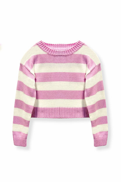 JUNIOR MEGAN STRIPED SWEATER - FINAL SALE
