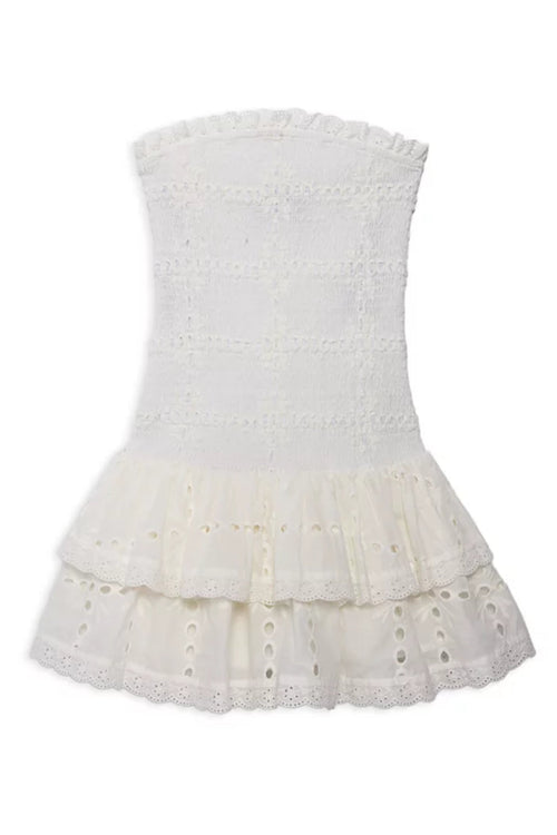 JUNIOR MELINA DROP WAIST RUFFLE DRESS