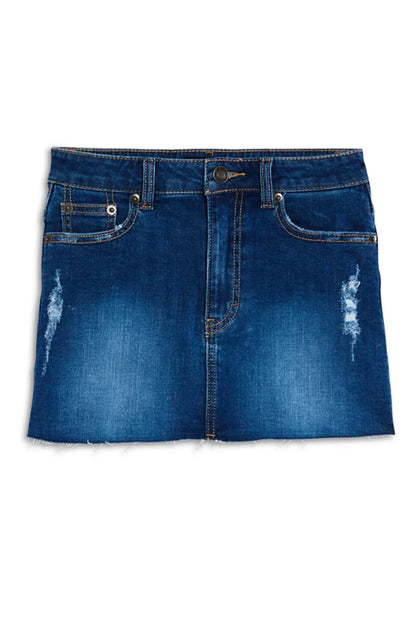 TWEEN MIAMI DISTRESSED DENIM SKIRT