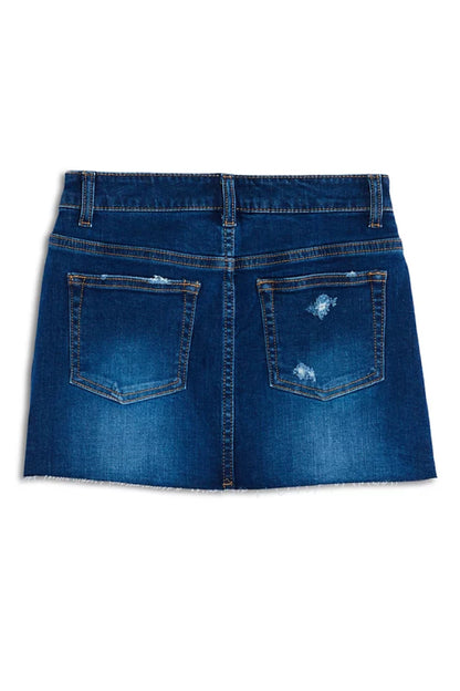 TWEEN MIAMI DISTRESSED DENIM SKIRT