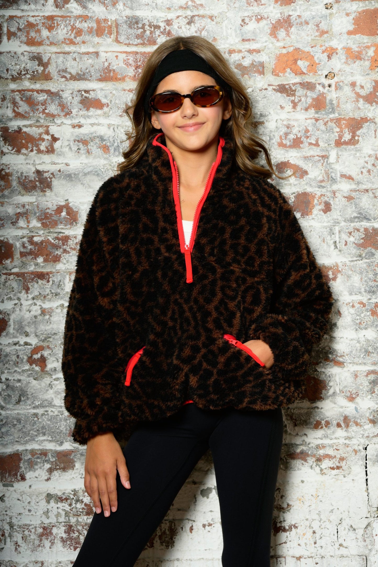 TWEEN MILLY QUARTER ZIP SHERPA JACKET