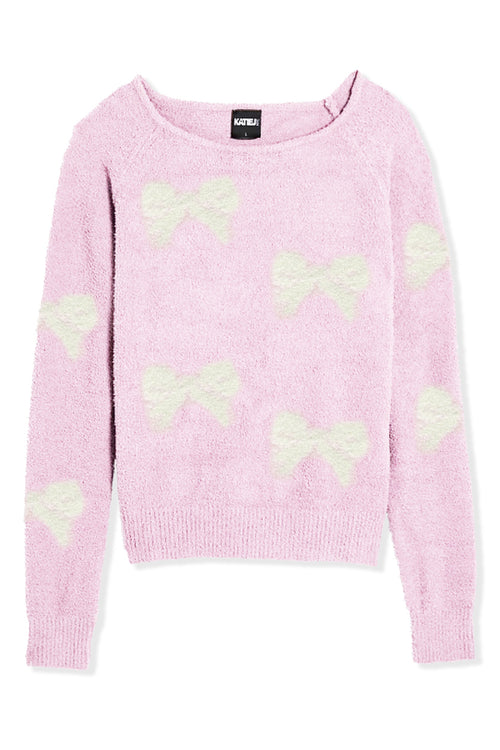 TWEEN PARKER OFF SHOULDER TOP W/ INTARSIA DESIGN