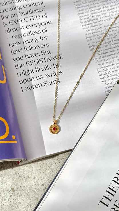 January Birthstone Necklace - Garnet
