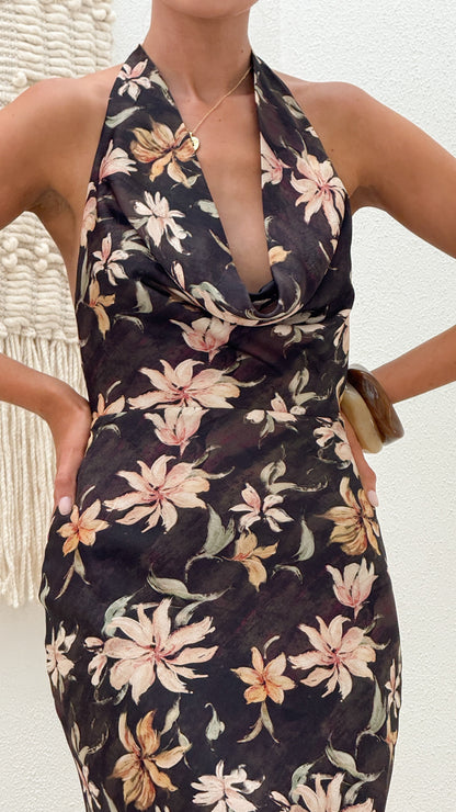 Dascha Maxi Dress - Black Floral