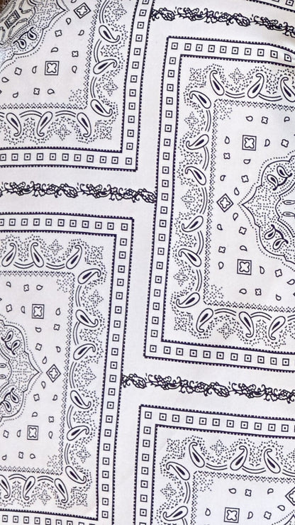 Dameka Pants - White / Black Print