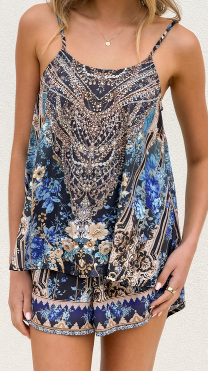 Nevaia Shorts - Sapphire Print