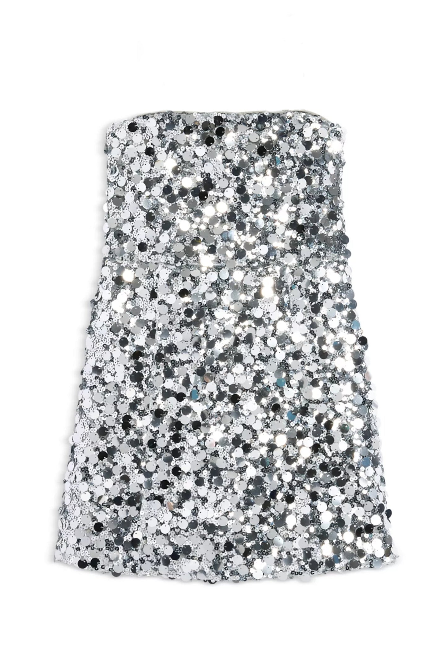 TWEEN ROBIN CHUNKY SEQUIN STRAPLESS DRESS